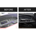 6 PCS Car Carbon Fiber Window Lift Panel ecorative Sticker for Ford New Mondeo, Fiber Window Lift