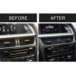 Car Carbon Fiber Air Conditioning Air Outlet Frame Decorative Sticker for Audi A4 B8 2009-2016 / A5 2008-2017 / Q5 2009-2017​, Left Drive, Air Outlet Frame