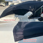 車用210D乙烯基膠水牛津布磁性防雪擋風玻璃遮陽罩防凍隔熱，尺寸：215cm x 155cm，尺寸：215cm x 155cm