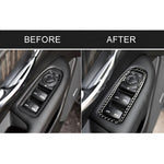 Car Carbon Fiber Door Window Lift Panel Decorative Sticker for Cadillac XT5 2016-2017, Door Window Lift Panel