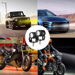 2 PCS DC9-36V / 20W / 6000K / 3000K / 2000LM Motorcycles Double Color Headlights / Fog Light, 20W