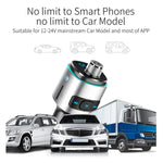 BC42 藍牙5.0多功能車用彩色氛圍燈MP3播放器，支援TF卡、U盤及FM，BC42