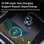 MOMAX UC16E 67W USB-C / Type-C + USB Dual Ports Car Charger, 67W