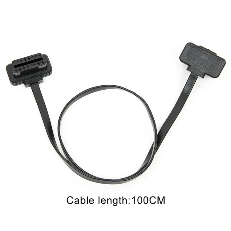 16PIN 汽車 OBD 診斷延長線 OBD2 公對母電纜，電纜長度：100cm，100cm