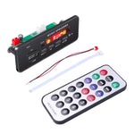 汽車12V 2x3W音頻MP3播放器解碼板FM收音機TF USB 3.5毫米AUX，帶藍牙及通話錄音功能及遙控，12V
