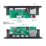 汽車12V 2x3W音頻MP3播放器解碼板FM收音機TF USB 3.5毫米AUX，帶藍牙及通話錄音功能及遙控，12V