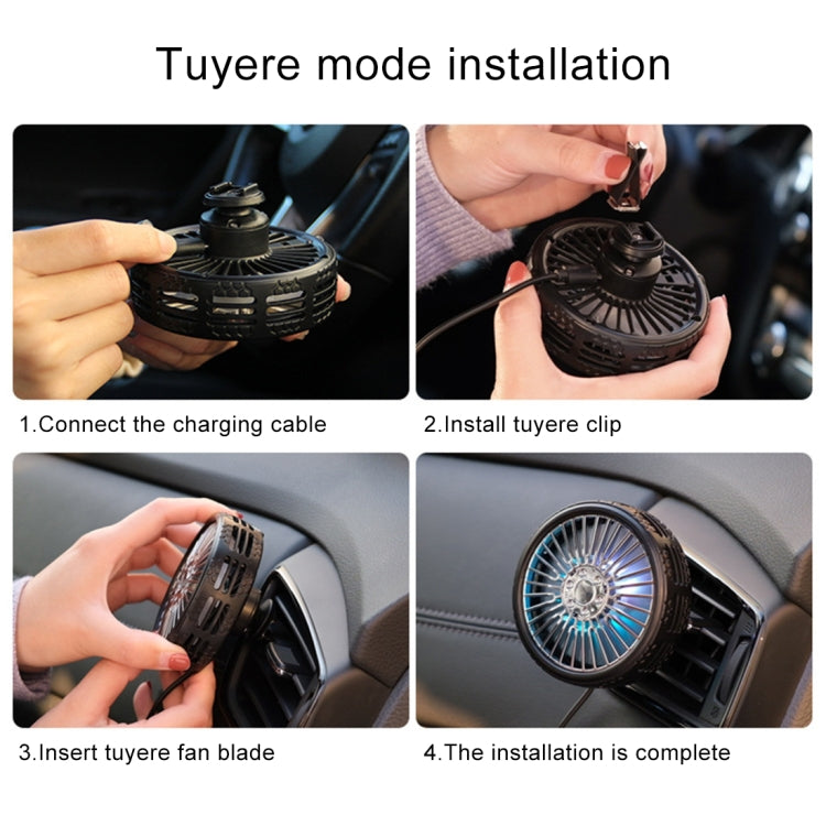 F203A Portable Car Air Outlet Electric Cooling Fan, F203A
