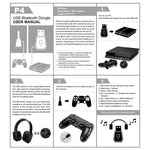 Sony PlayStation PS4用USB 4.0藍牙接收器與發射器，適用於PS4