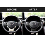 4 in 1 Car Carbon Fiber Steering Wheel Button Decorative Sticker for Lexus IS250 NX200 200t 300h, Left and Right Drive Universal, For Lexus IS250 NX200 200t 300h(A)