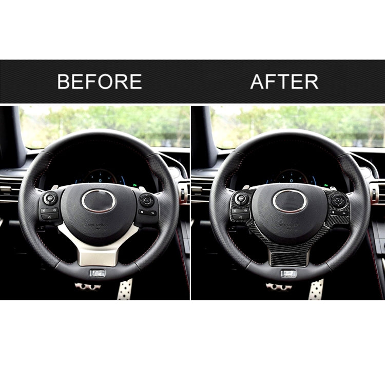 4 in 1 Car Carbon Fiber Steering Wheel Button Decorative Sticker for Lexus IS250 NX200 200t 300h, Left and Right Drive Universal, For Lexus IS250 NX200 200t 300h(A)