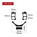 4 in 1 Car Carbon Fiber Steering Wheel Button Decorative Sticker for Lexus IS250 NX200 200t 300h, Left and Right Drive Universal, For Lexus IS250 NX200 200t 300h