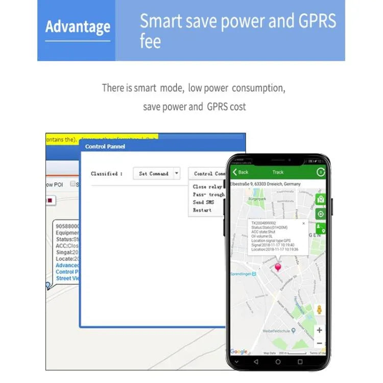 TK600 2G GPS / GPRS / GSM強力磁吸實時汽車卡車車輛追蹤GPS追蹤器，TK600