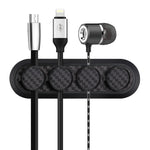 Car Carbon Fiber Magnetic Clamp Cable Storage Box Creative Desktop Hub Organizer, Desktop Hub Organizer