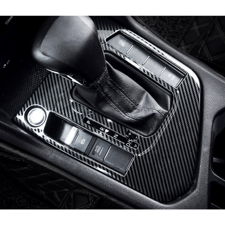 Car Carbon Fiber Gear Shift Panel Decorative Sticker for Volkswagen Tiguan L 2019-2021, Gear Shift Panel