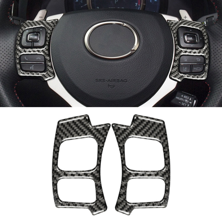 Car Carbon Fiber Steering Wheel Button Decorative Sticker for Lexus IS250 NX200 200t 300h 13-, Left Drive, Steering Wheel Button A Style, Left Drive