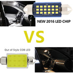 2pcs 39mm DC12-24V / 1W / 6000K / 60LM 15LEDs SMD Car Reading Lamp Dome Light, 39mm