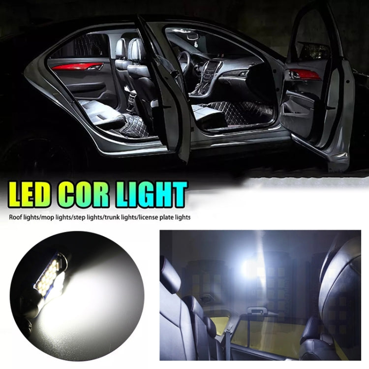 2pcs 39mm DC12-24V / 1W / 6000K / 60LM 15LEDs SMD Car Reading Lamp Dome Light, 39mm