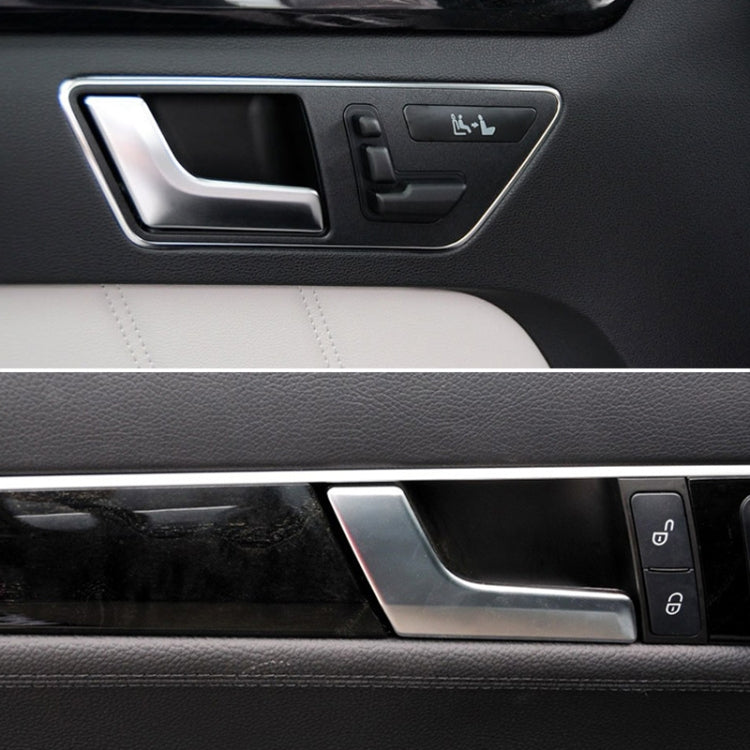 Car Left Side Electroplating Matte Inner Door Handle for Mercedes-Benz C Class W204 / X204 2008-2015, Left and Right Drive Universal, Left Side Matte