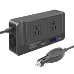 DC12V 200W AC110V Car Smart Multi-functional Digital Display Inverter, US Plug, US Plug