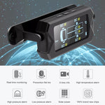 8 Bar Solar Wireless Tire Pressure Monitoring System TPMS 6 External Sensors for 6-wheel Truck Bus, 8Bar