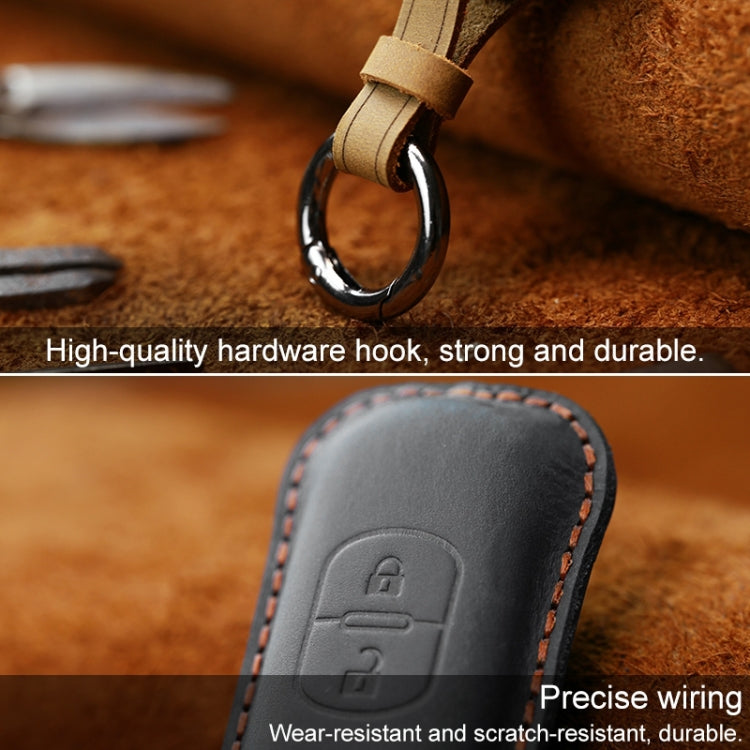 For Mazda Old Style Hallmo Car Cowhide Leather Key Protective Cover Key Case, Two Keys Version, Two Keys Version, For Mazda Old Style, For Mazda, For Mazda Old Style, Two Keys Version