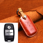 For Kia Old Style Car Cowhide Leather Key Protective Cover Key Case, For Kia, For Kia Old Style