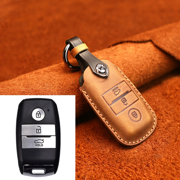 For Kia Old Style Car Cowhide Leather Key Protective Cover Key Case, For Kia, For Kia Old Style