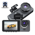 A2 Triple Lens Car Dash Camera Driving Recorder, A2 (Black)