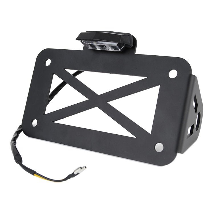 Motorcycle American Cruise Retro License Plate Holder with Light, License Plate Holder