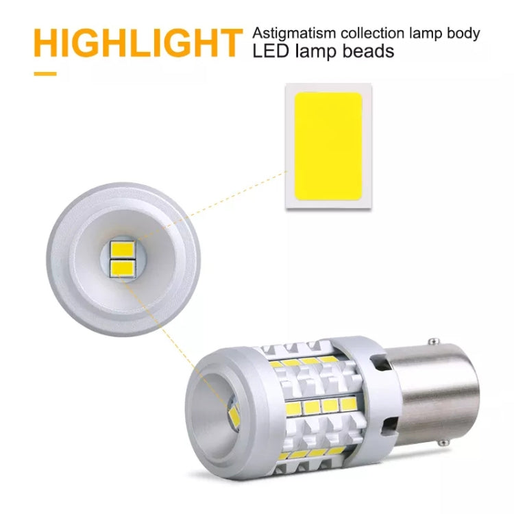 2pcs 1156 IC12-28V / 16.68W / 1.39A Car 3020EMC-26 Constant Current Wide Voltage Turn Signal Light, 1156 (White Light), 1156 (Yellow Light)
