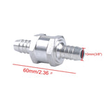 Car 10mm Aluminium Alloy Fuel Petrol One Way Non Return Check Valve, 10mm Silver