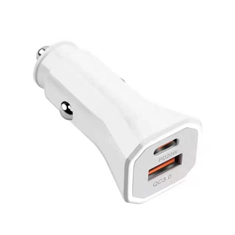 PD + QC3.0 Car 2 in 1 Square Fast Charger Car Cigarette Lighter, Car Square Charger