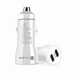 40W Dual PD Car 2 in 1 Fast Charger Car Cigarette Lighter, 40W Black, 40W White