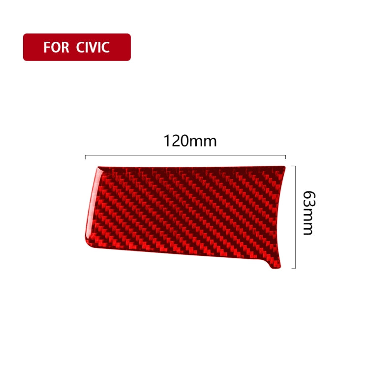 Car Carbon Fiber Central Control Left Decorative Sticker for Honda Tenth Generation Civic 2016-2019, Left Drive, Central Control Left Sticker Left Drive