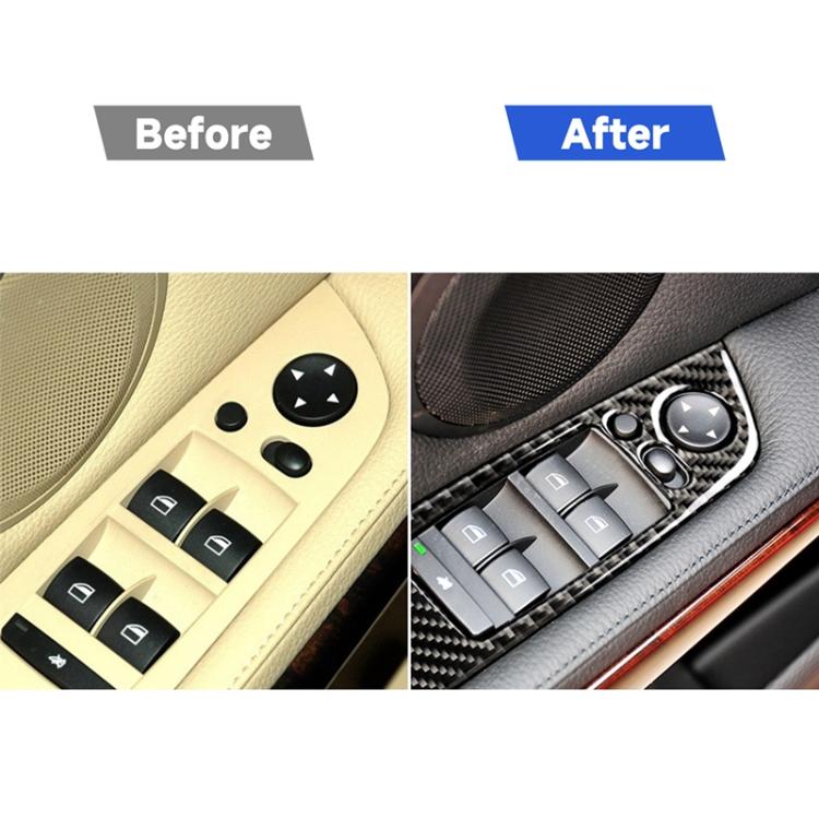 4 PCS Carbon Fiber Car Left Driving Lifting Panel Decorative Sticker with Folding for BMW E90 / 320i / 325i, Diameter: 37.8cm, Diameter: 37.8cm