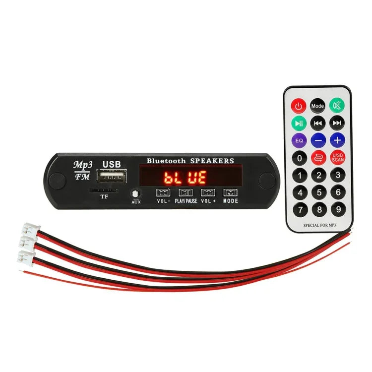 汽車12V音頻MP3播放器解碼板FM收音機TF卡USB AUX，帶藍牙/遙控，23