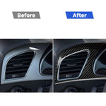 Car Carbon Fiber Dashboard Frame Decorative Sticker for Audi A5, Left Drive, For Audi A5