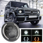 7 inch H4 / H13 DC 9V-30V 3000LM 3000K-6000K 25W Car Round Shape LED Headlight Lamps for Jeep Wrangler, with Angel Eye, For Jeep Wrangler, For Jeep Wrangler (Blue Light)