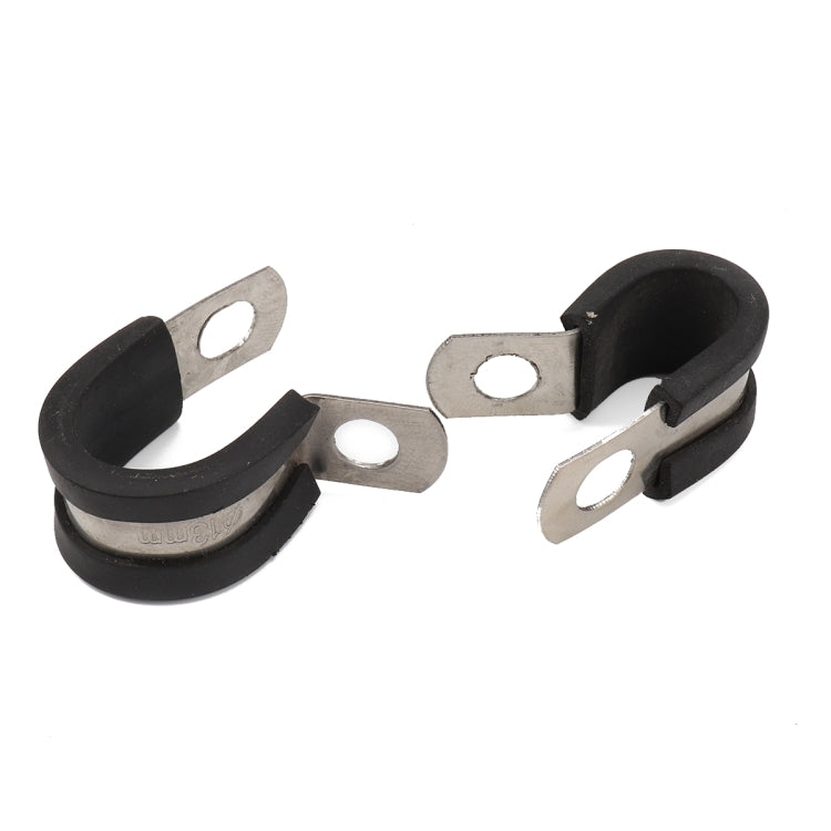 10 PCS Car Rubber Cushion Pipe Clamps Stainless Steel Clamps, Size: 3/2 inch (38mm), Size: 3/2 inch (38mm)