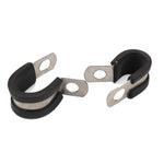 10 PCS Car Rubber Cushion Pipe Clamps Stainless Steel Clamps, Size: 7/4 inch (44mm), Size: 7/4 inch (44mm)