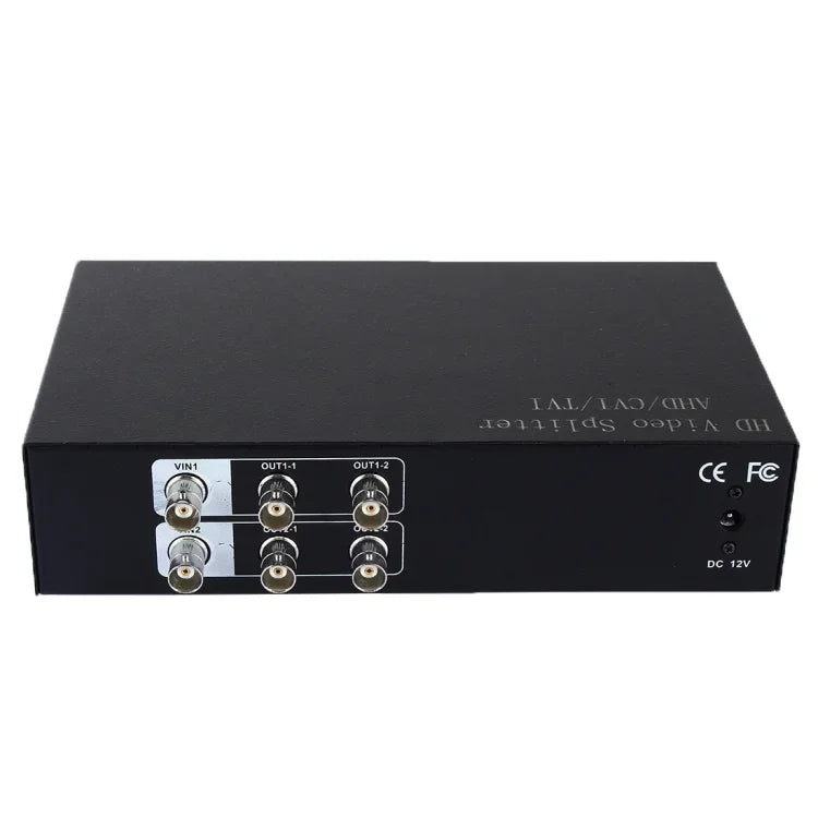 同軸 AHD / CVI / TVI 2 進 4 視訊訊號分配器, 2 進 4