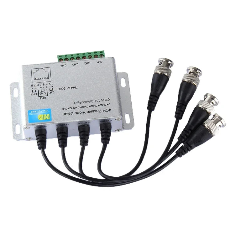 HD204A-F HD-CVI/TVI/AHD 監控攝影機 4路 UTP 被動視訊巴倫, HD204A-F