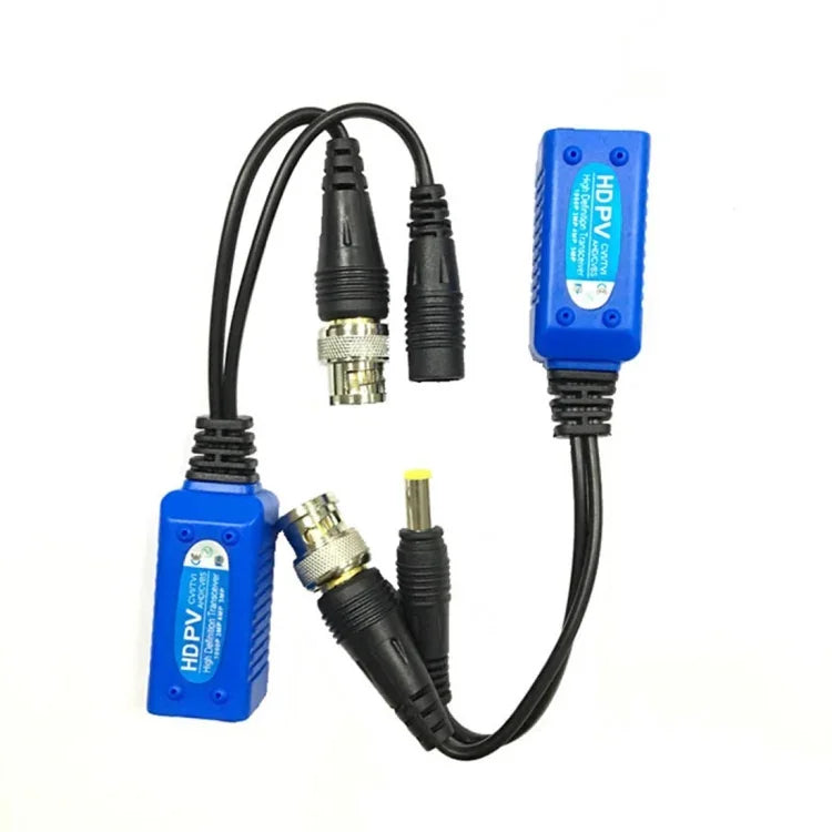 2 個 Anpwoo 500PV 可接合 2 合 1 電源 + 視訊巴倫 HD-CVI/AHD/TVI 被動雙絞線收發器，500PV