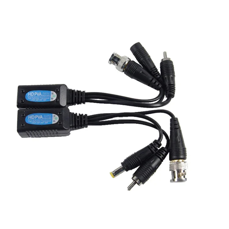 2 個 Anpwoo 500PVA 可接合 3合1 電源 + 視訊 + 音訊巴倫 HD-CVI/AHD/TVI 被動雙絞線收發器, 500PVA