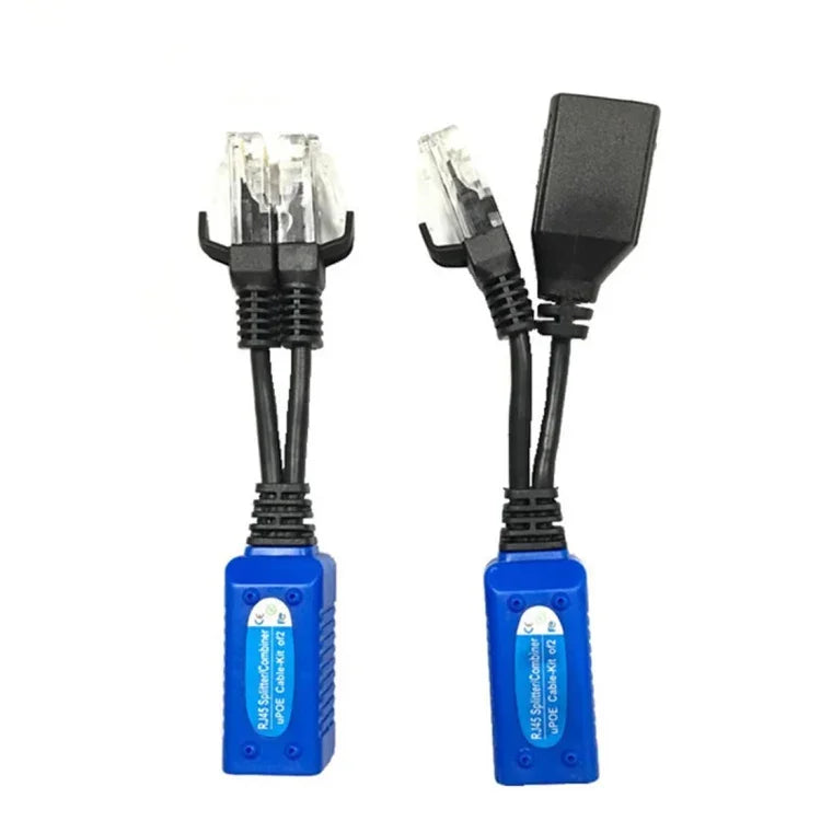 2 個 Anpwoo UPOE02 可接合 2 合 1 POE（電源 + 乙太網路）被動雙絞線收發器，UPOE02