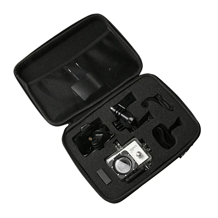 便攜防震防摔耐磨相機包，適用於SJCAM SJ4000 / SJ5000 / SJ6000 / SJ7000 / SJ8000 / SJ9000 運動相機及自拍桿和其他配件，尺寸：22 * 16 * 6 cm，尺寸：22x16 x6cm
