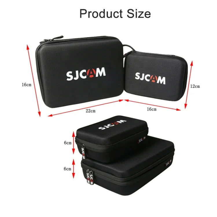 便攜防震防摔耐磨相機包，適用於SJCAM SJ4000 / SJ5000 / SJ6000 / SJ7000 / SJ8000 / SJ9000 運動相機及自拍桿和其他配件，尺寸：22 * 16 * 6 cm，尺寸：22x16 x6cm