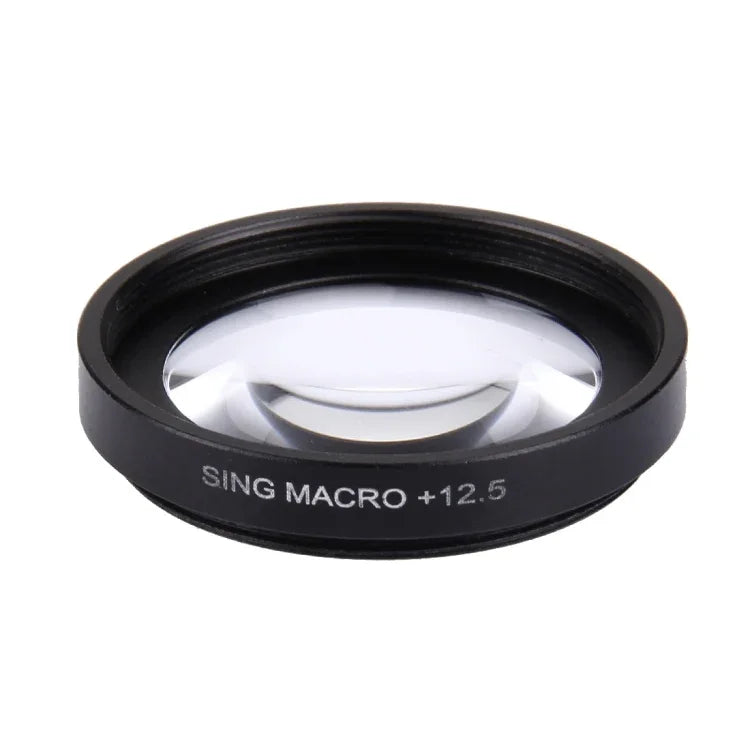JUNESTAR 專業 37mm 12.5X 微距鏡頭濾鏡 + 鏡頭保護蓋，適用 GoPro 及小米小蟻 Yi 運動攝影機，12.5X 微距鏡頭