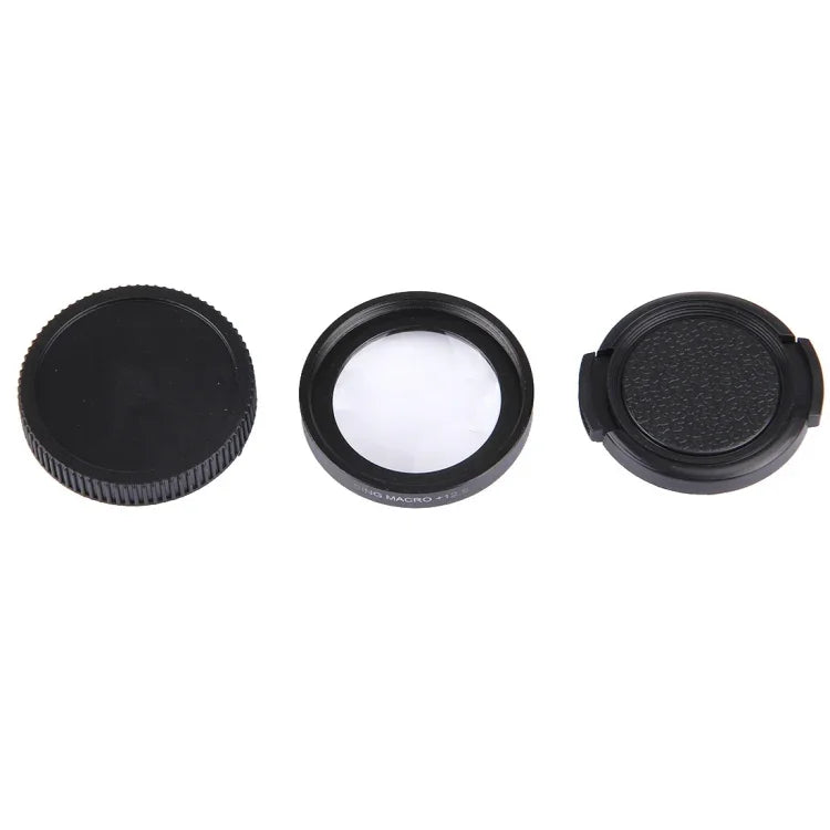 JUNESTAR 專業 37mm 12.5X 微距鏡頭濾鏡 + 鏡頭保護蓋，適用 GoPro 及小米小蟻 Yi 運動攝影機，12.5X 微距鏡頭