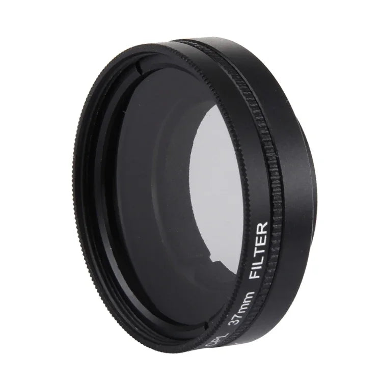 JUNESTAR 適用小米小蟻 Yi II 4K 運動攝影機專業 37mm CPL 濾鏡 + 鏡頭保護蓋，CPL 濾鏡+鏡頭蓋